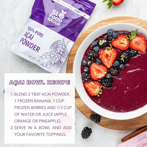 Slofoodgroup Freeze Dried Açaí Powder, Pure Acai Powder from Brazil, 8 oz
