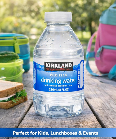 KEV&COOPER 80 Pack 8 oz Purified Drinking Water, fl Mini Water Bottles Enhanced with Minerals for a Crisp, Refreshing