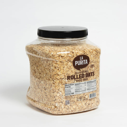 100% 53 oz La Purita Gluten Free Old Fashioned Rolled Oats, - Non-GMO Whole Grain Oatmeal, High-Fiber, Nutrient-Rich