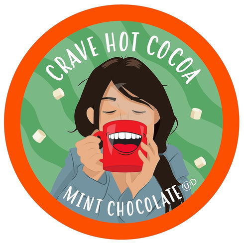 Crave Hot Chocolate Pods, Compatible with 2.0 K-Cup Brewers, Mint Chocolate, 40