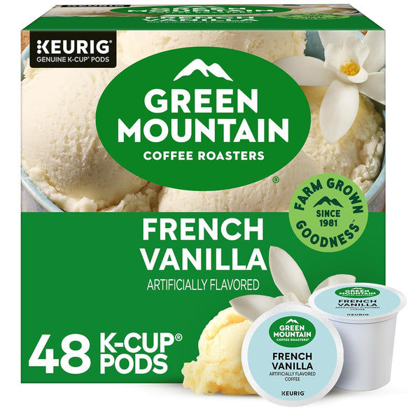 Green Mountain Coffee Roasters French Vanilla Coffee, Keurig Single-Serve K-Cup Pods, Light