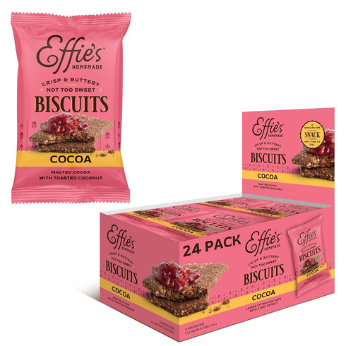 Effie's Homemade Biscuits - Cocoa - Single Serve Tray - 24 Pack