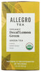 Allegro Tea, Organic Decaf Lemon Green Tea Bags, 20 ct