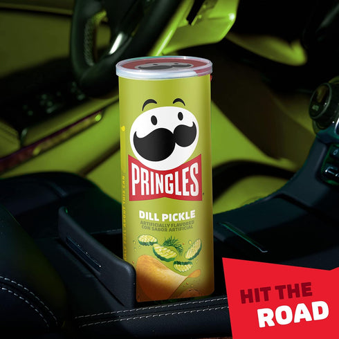5.5oz (1 Pringles Potato Crisps Chips, Lunch Snacks, Snacks On The Go, Dill Pickle, Can Can)
