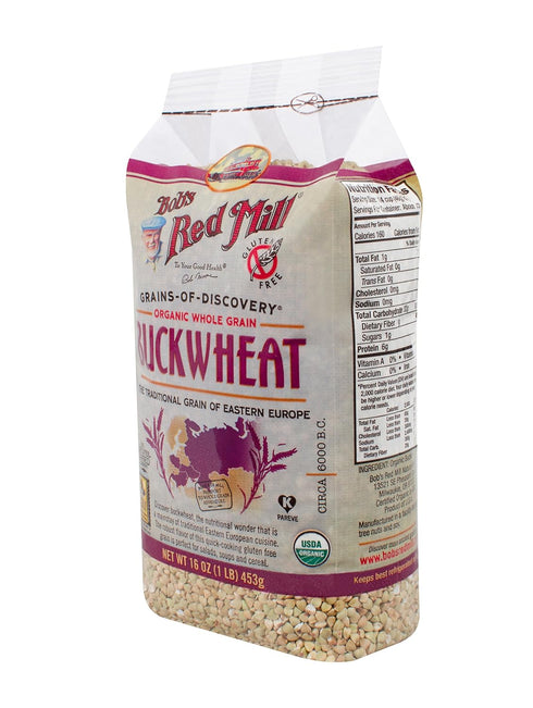 16 (453 Bob's Red Mill, Organic Whole Grain Buckwheat Groats, Gluten Free, Ounce g)
