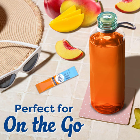 10-Packet 0.7 OZ (Pack 3) Crystal Light On The Go Peach Mango With Caffeine Drink Mix, Box