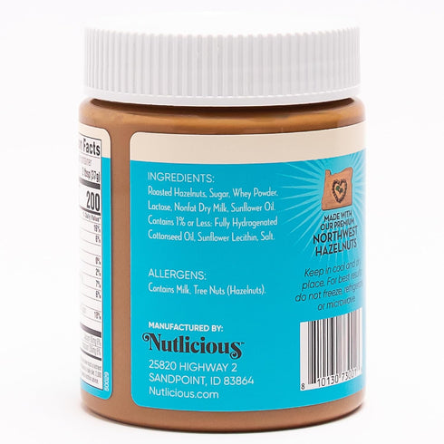 (13 oz), 4g NUTLICIOUS Hazelnut Butter Spread Spreadable Roasted Hazelnuts with Silky-Smooth Texture, Made in the USA