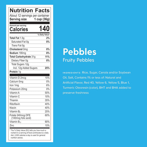 Post Pack (2 2 Fruity Pebbles and Cocoa Pebbles Family Size Variety Fruity, Cocoa)