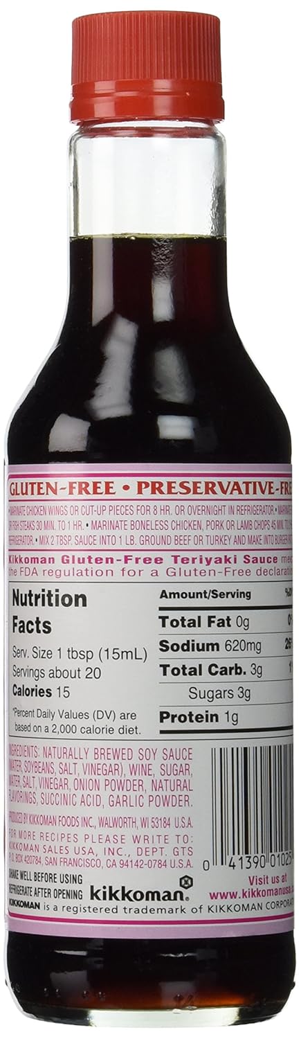 10 pack Kikkoman Gluten Free Teriyaki Sauce, Ounce, one