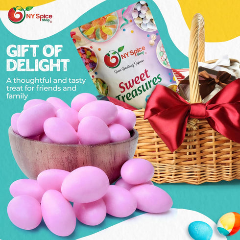 3 NY Spice Shop Jordan Almonds - Pound White Candy-Coated Almonds - Classical Candies for Weddings Baby Showers Party