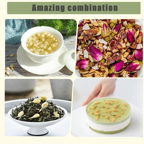Generic 3.5g15 Dried Jasmine Flowers, Jasmine Tea Bags, Tea Bags, Edible Flowers, Caffeine-Free & Sugar-Free, Natural