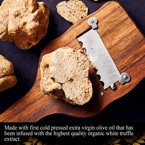 8.45 Oz (Pack 1) De La Rosa White Truffle Oil, First Cold Pressed, Vegan, Kosher, Non-GMO & Gluten Free, Drizzle Over