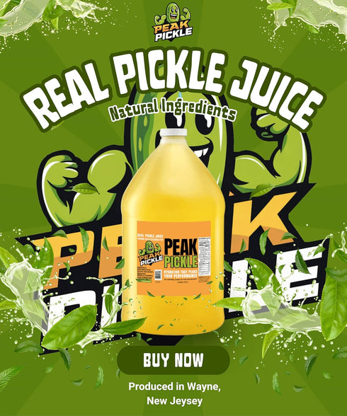 1 Peak Pickle Dill Pickle Juice - Gallon Sports Drink For Leg Cramps- Pickle Juice Gallon for Muscle Cramp Relief