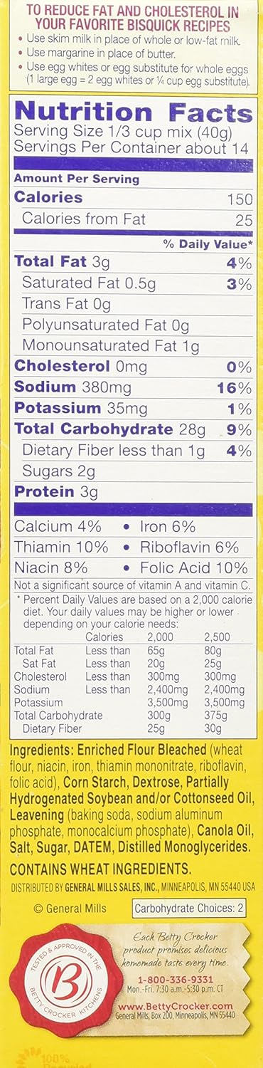 30 20 oz Betty Crocker Bisquick Pancake and Baking Mix, Original, Makes About Pancakes