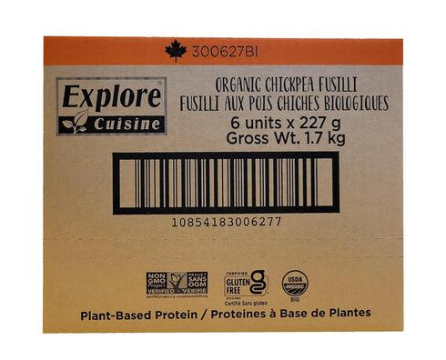 Explore Cuisine Organic Chickpea Fusilli Pasta, Non GMO, 8 Ounces (Pack Of