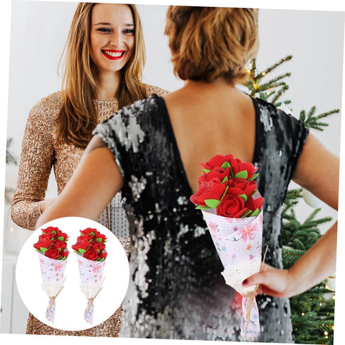 2 Sets Package ARTIBETTER Bouquet Material Rose Wildflower Bouquet Roses Flowers Kids Crafts for Kids DIY Craft Kit