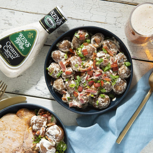 16 OZ (Pack 3) Kens Steakhouse Dressing, Creamy Caesar Dressing, Gluten Free Dressing for Salads or Spreads, FL Bottle