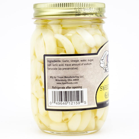 15 (2 Amish Wedding All-Natural Hot and Sweet Pickled Garlic Ounces Jars)
