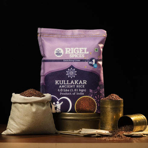 12+months Rigel Spices | Kullakar Red Rice | aged | GLUTEN FREE | Ancient Red Rice from India