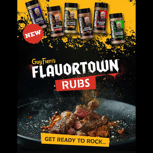 4.5 oz (Pack 1) Guy Fieri's Flavortown Brown Sugar BBQ Dry Rub - Grill Seasoning For Chicken, Ribs, Steak, & Pork