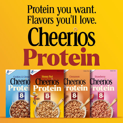 8g 11.2 oz Cheerios Protein Cereal, Cinnamon, Protein, Large Size