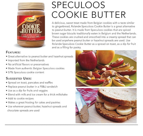 14.1-Ounce Packaging (Pack 2) Roland Foods Speculoos Cookie Butter Spread, Specialty Imported Food, Jar, May Vary