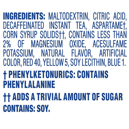 1.5-Ounce (Pack 6) Crystal Light Iced Tea Decaffeinated Lemon Natural Flavor, Canister