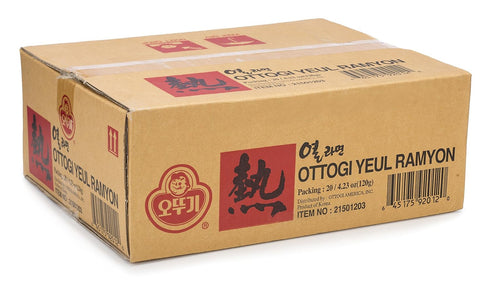 4.23 (Pack 20) Ottogi Yeul Ramen Noodles, Hot Pepper Flavor, Ounces