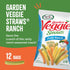 4.25 12-Pack Sensible Portions Veggie Straws, Zesty Ranch Flavor, Gluten-Free Chips, Ounce Bag
