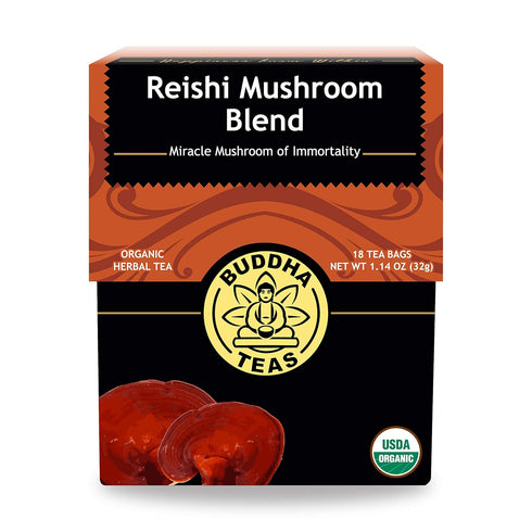 Buddha Teas - Organic Reishi Mushroom Blend - Herbal Tea - For