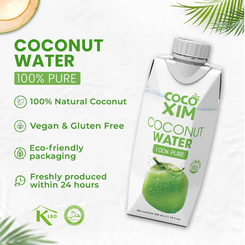 11 oz (Pack 12) 100% COCOXIM Ready to Drink Pure Coconut Water - of | Zero Added Sugar| Natural & Fresh