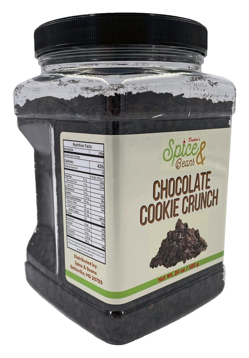 1.5 lbs. Chocolate Cookie Crunch | Ice Cream Topping & Dessert Decoration | by Dasher's Spice & Beans |