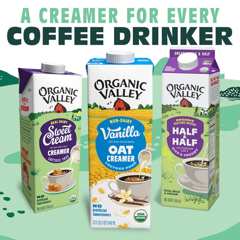 32 ORGANIC VALLEY Organic Caramel Oat Creamer, FZ