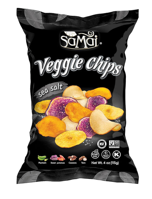 SAMAI Pacific Sea Salt Veggie Chips 4oz (Pack of 8) - Gluten