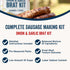 25 lbs PS Seasoning Onion & Garlic Bratwurst Kit - Includes Sausage Seasoning Mix and Casings for up to of Meat - Easy