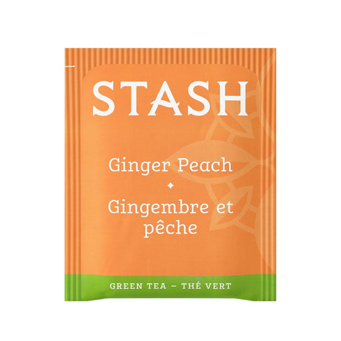 100 (Packaging Stash Tea Ginger Peach Green Tea & Matcha Blend, Box of Tea Bags May Vary)