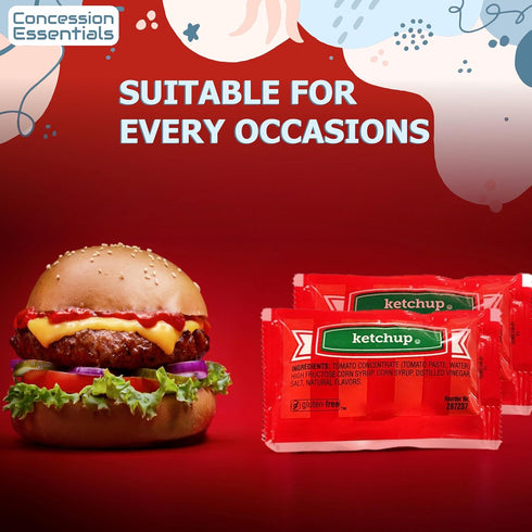 Concession Essentials Packets, 7 100/Case. (CEKetchupPacks-100CT) Choice Ketchup, Gm