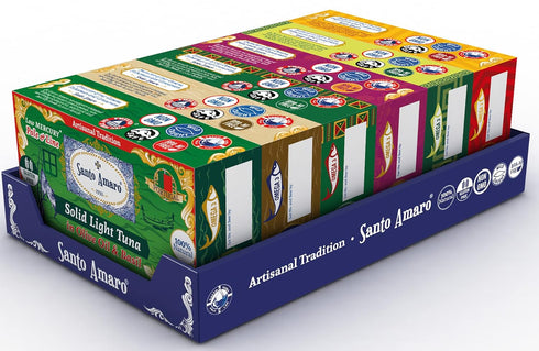 6 (6 Hand-Packed Discoverer Flavor Variety Pk Canned Wild Pole & Line Tuna Fillet in Olive Oil Pk) Mediterranean Diet