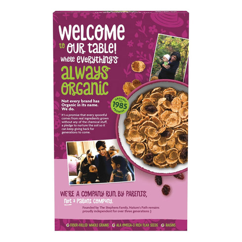 14 oz (Pack 1), Nature's Path Organic Flax Plus Raisin Bran Cereal, of Non-GMO