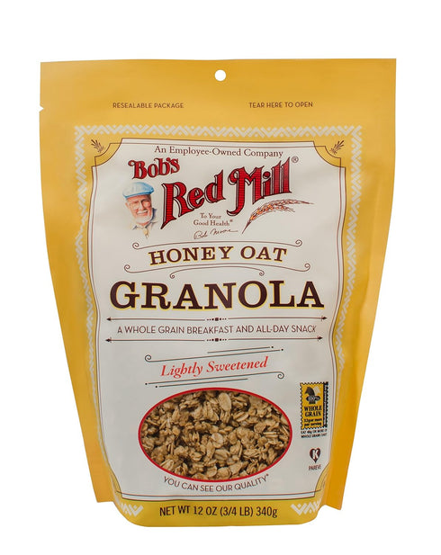 12oz (Pack 4) Bob's Red Mill Honey Oat Granola, of - Whole Grain, Kosher