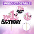 BEISHIDA Girls Cake Topper Mouse, Birthday Party Decorations, My 1st Birthday Pink and Black Mouse Party Supplies