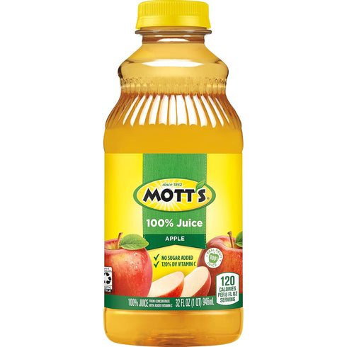 100% 32 oz Mott's Original Apple Juice, fl bottle