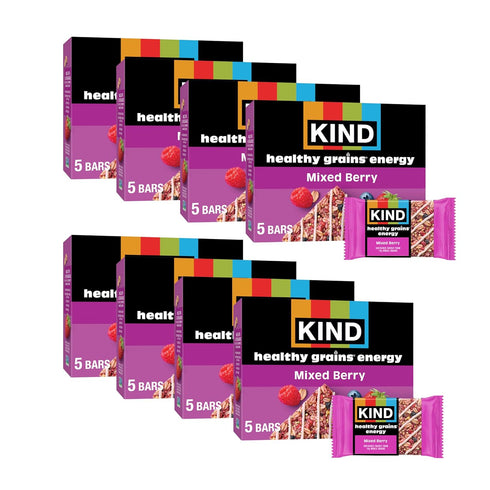 KIND Healthy Grains Energy Bars, Mixed Berry, Gluten Free, Healthy Snacks, 19g