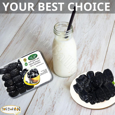 bonballoon (1 Pack 17.64 oz 500 Ajwa Madina Brilliant Saudi Dates Palm Palms Dates Natural Pure Sweet Taste compressed