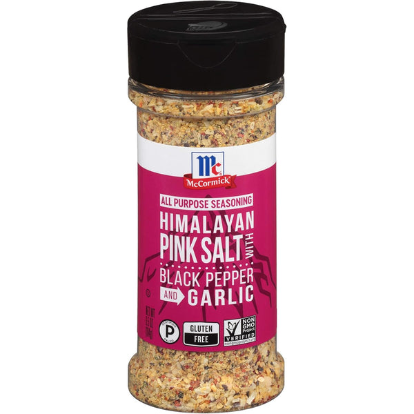 McCormick Himalayan Pink Salt All Purpose Seasoning with Black Pepper and Garlic, 6.5 oz