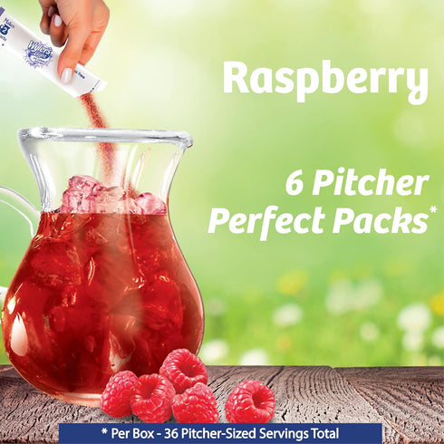 Packs, 6 (36 Packets) Wyler's Light Pitcher Water Drink Mix, Raspberry, Boxes Pitcher