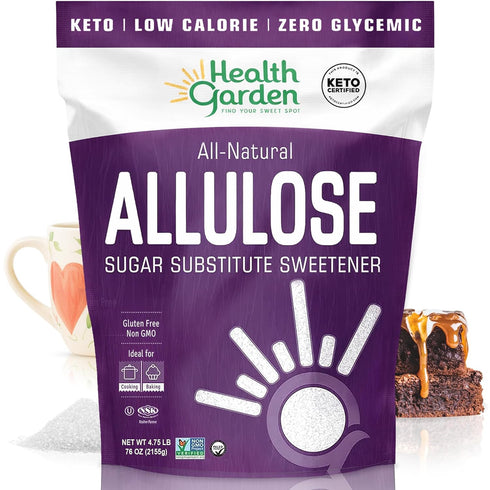Health Garden Allulose Sweetener, Sugar Substitute - 76oz Bag Allulose Granulated Sugar
