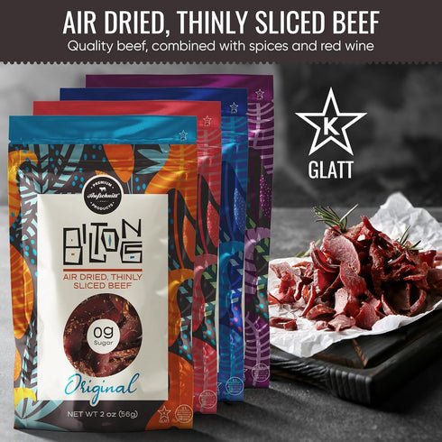 Premium Aufschnitt Products 2oz, 3 Pack Aufschnitt Biltong Beef Jerky Slices, South African Style Beef - Air Dried, No