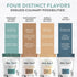Set 4 Florida Pure Sea Salt Gift - Flavors Bundle with Garlic, Rosemary, Maple Bacon & Pure | Hand-Harvested