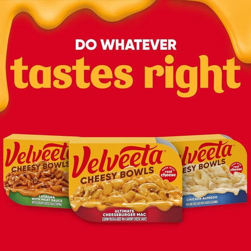 9 oz Velveeta Cheesy Bowls Ultimate Cheeseburger Mac Microwave Meal, Tray
